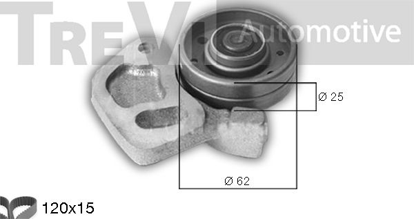 TREVI AUTOMOTIVE Zobsiksnas komplekts KD1441